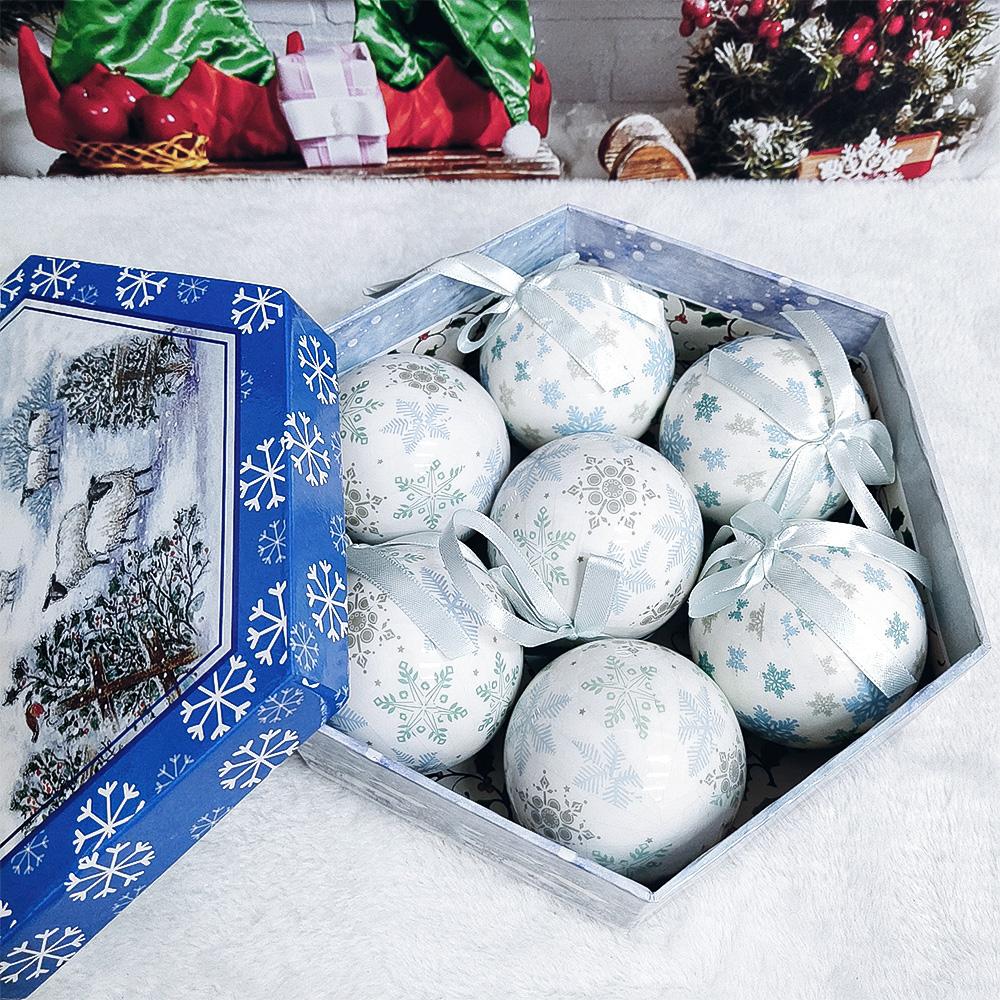 Xmas Party Hanging Ball for Home Party Ornament Christmas Gift Christmas Tree Decor Ball Baubles Ornament  Xmas Tree Toys 7 PCS  a Set