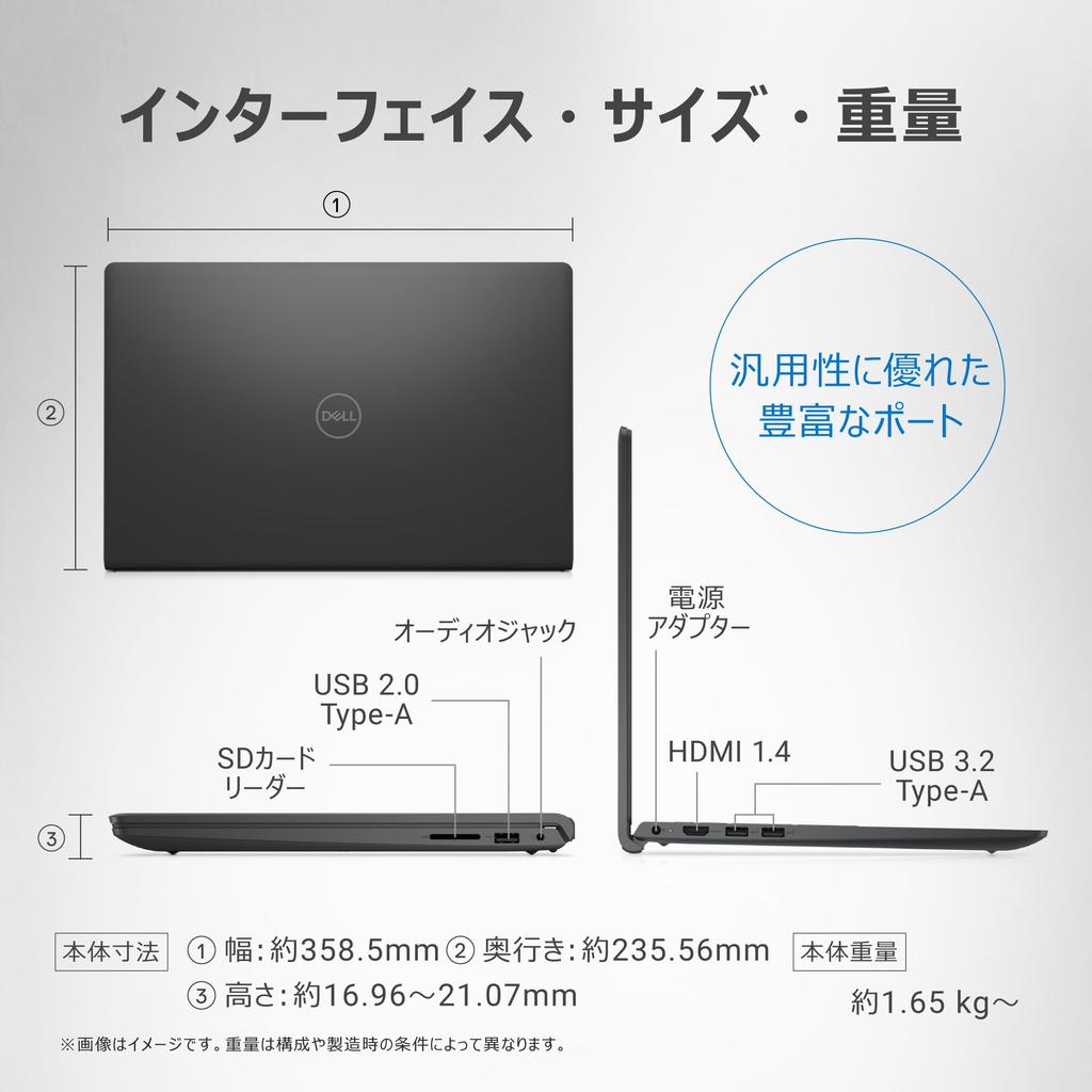 Dell Inspiron 15 3520 Intel Core 16GB 512GB Office Windows Carbon Repair Service 15.6-inch Laptop, i7-1255U, Memory, SSD, 2021, 11, Black, 1-Year