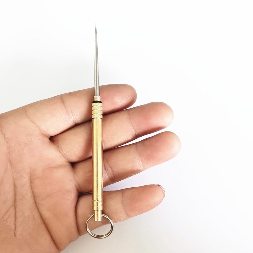 Титановый сплав, уличная зубочистка EDC, фруктовая вилка, инструмент для кемпинга, держатель для зубочисток, титановая зубочистка