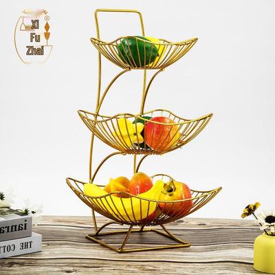 Трехъярусная стойка для хранения фруктов и закусок в европейском стиле для журнального столика в гостиной