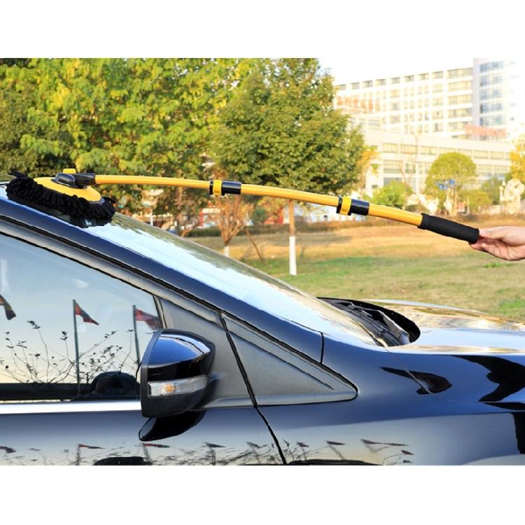 15 Degree Bend Car Cleaning Brush Car Wash Brush Chenilles Broom Telescoping Long Handle Cleaning Mop Brush