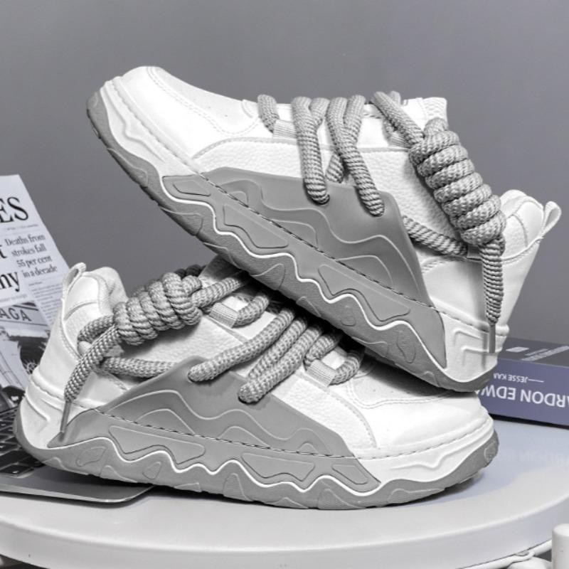 Designer Innovate Men Board Shoes Street Style Trend Versatile Leather Casual Shoes Male Flat Shoe Fashion No-slip Sneakers 2025