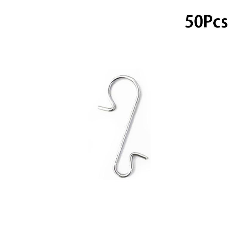 50 шт. DIY Подвесной крючок S-образной формы для рождественских украшений Крючки для дома Товары для вечеринки Декор Металл