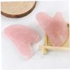 Natural Rose Quartz Stone Guasha Facial Face Neck Body Gua Sha Board Massager