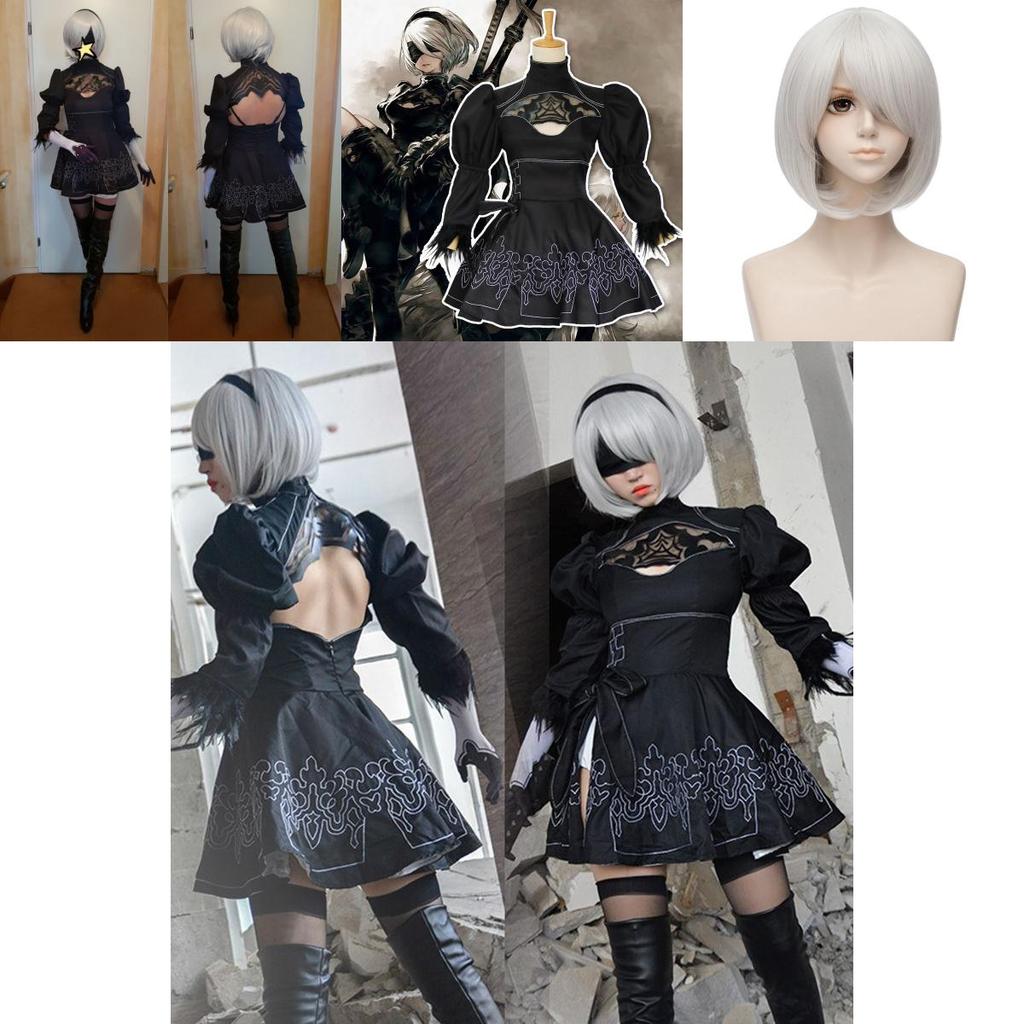 Элегантный и аутентичный костюм для косплея Nier Automata 2B Yorha No.2, полный комплект