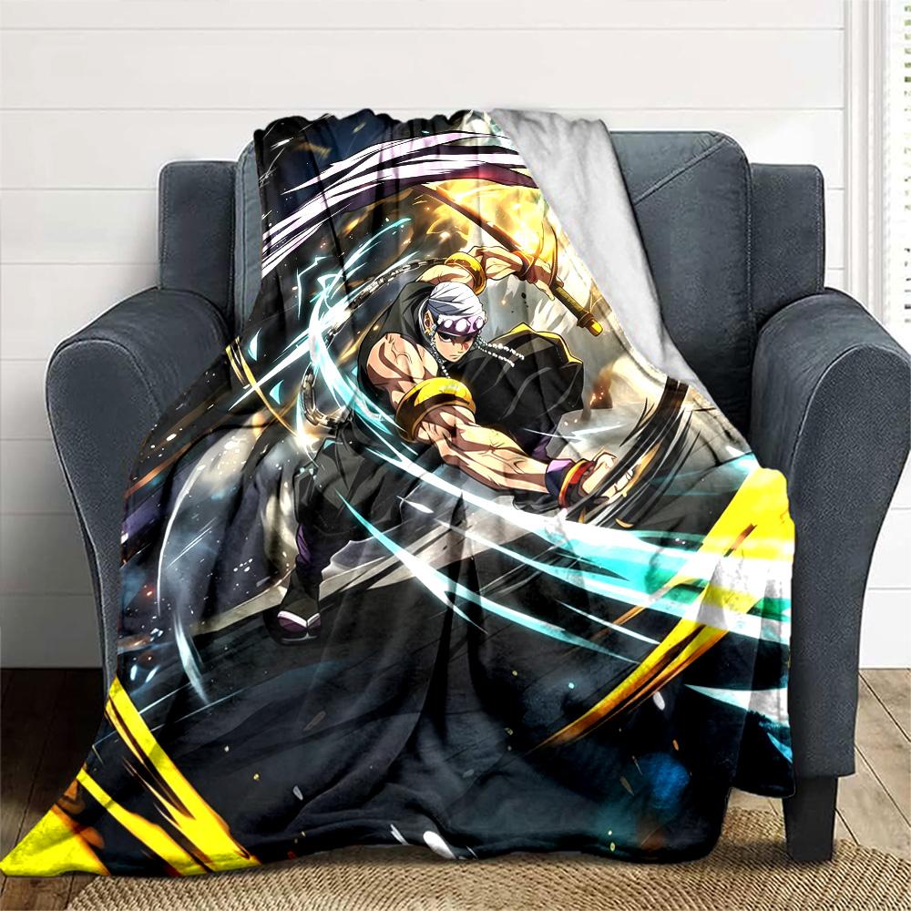 1pc Uzui Tengen Blanket, Gift, for Men and Women, Soft Blanket, Good for Sofa Bed Couch Travel, Lightweight Flannel Blanket
