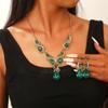 1Set Elegant Statement  Necklace Earrings Set For Women Girls Two-Piece Jewelry Set Bridal Wedding Accessories Gifts