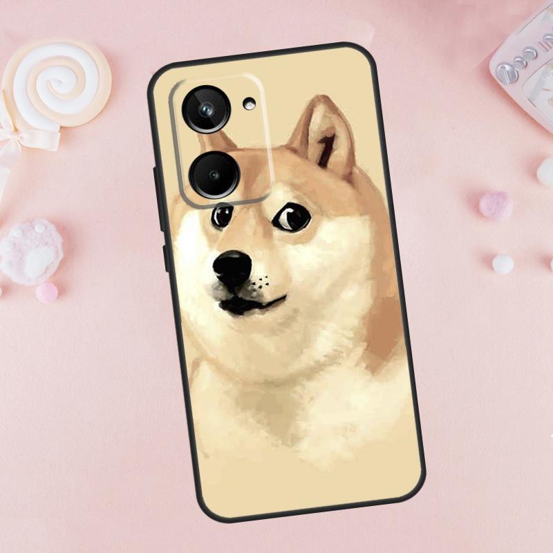 DOGE MEME Shiba Inu Dog For Realme 12 11 10 9 Pro Plus C67 C55 C53 C35 C33 C30 C25s C21Y C15 GT Neo5 GT3 GT5 Case