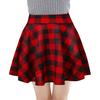 Женская мини-юбка с высокой талией и клетчатым принтом, юбка-трапеция, базовый стиль, повседневный стиль