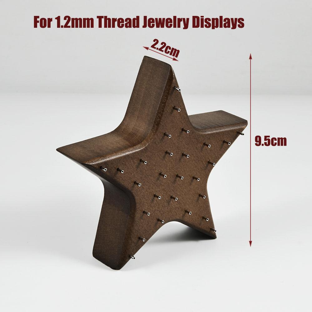 1 шт. деревянная витрина для пирсинга, футляры в форме цветка и сердца, подставка для сережек, пирсинга живота, губ, языка, ювелирных изделий из цельного дерева