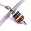 Natural Crystal Spirit Pendulum Energy Stone Seven Chakras Quartz Pendant
