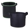 Portable 5 Gallon Black Growing Bags Non Woven Fabric Planting Ponches Shape Flower Pot