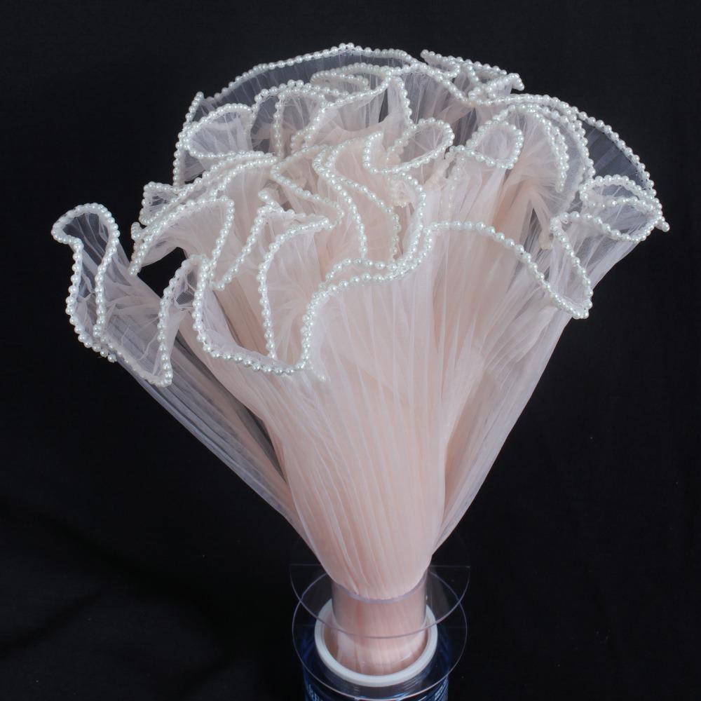 Букет ручной работы, упаковочная ткань для цветов, жемчужное кружево, подарочная упаковочная бумага для свадьбы ко Дню святого Валентина