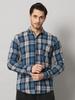 Men's Yarn-Dyed 100% Cotton Slim Fit Herringbone Checkered Flannel Plaid Winter Shirt For Full Sleeve Shirt