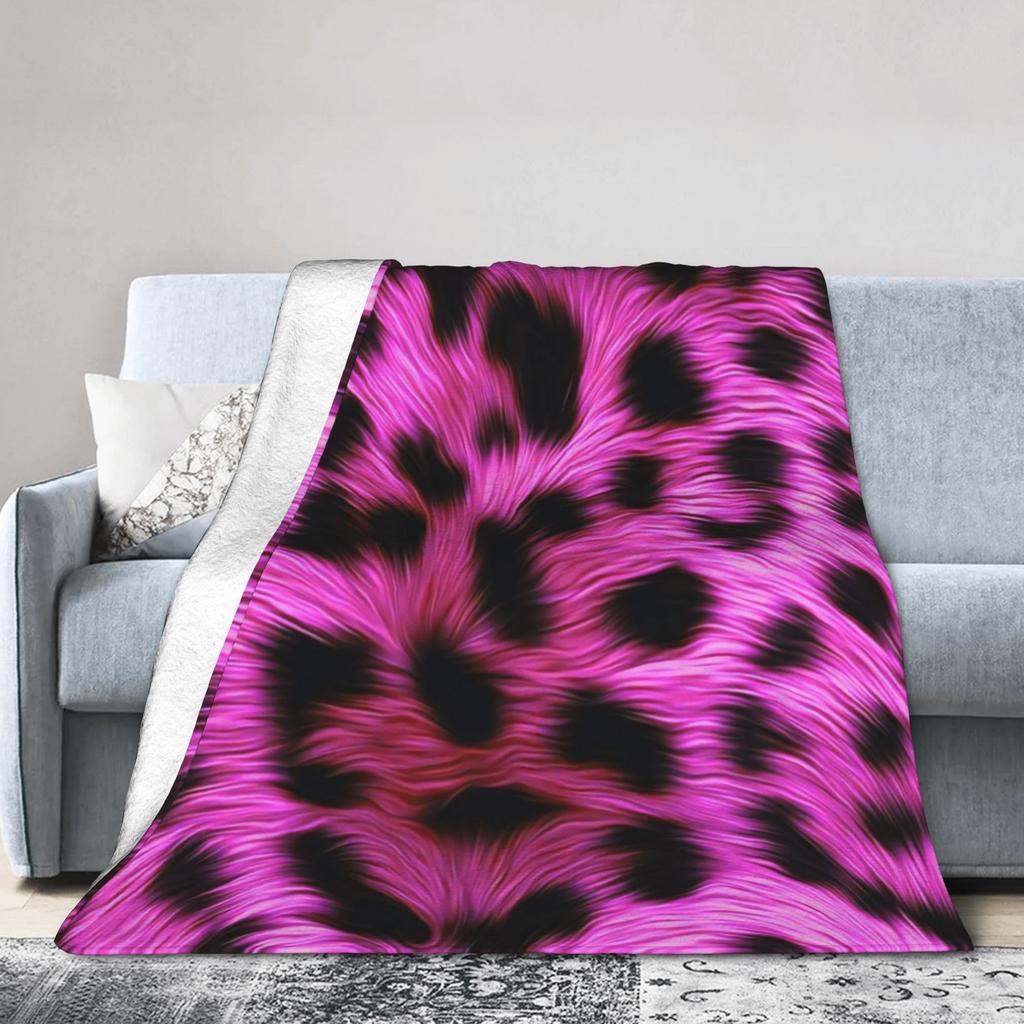 Leopard Texture Flannel Blanket Spring Warm Soft Throw Blanket for Children Couch Chair Aesthetic Bedspread Sofa Bed Cover