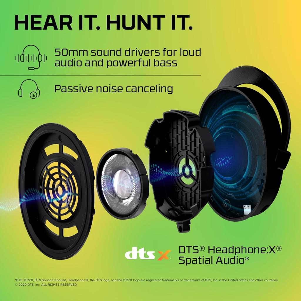 HYPERX Cloud Stinger 2 Gaming Headset DTS Headphone Lightweight Over-Ear Headset with Mic Swivel-to-Mute Function 50mm Drivers PC Compatible