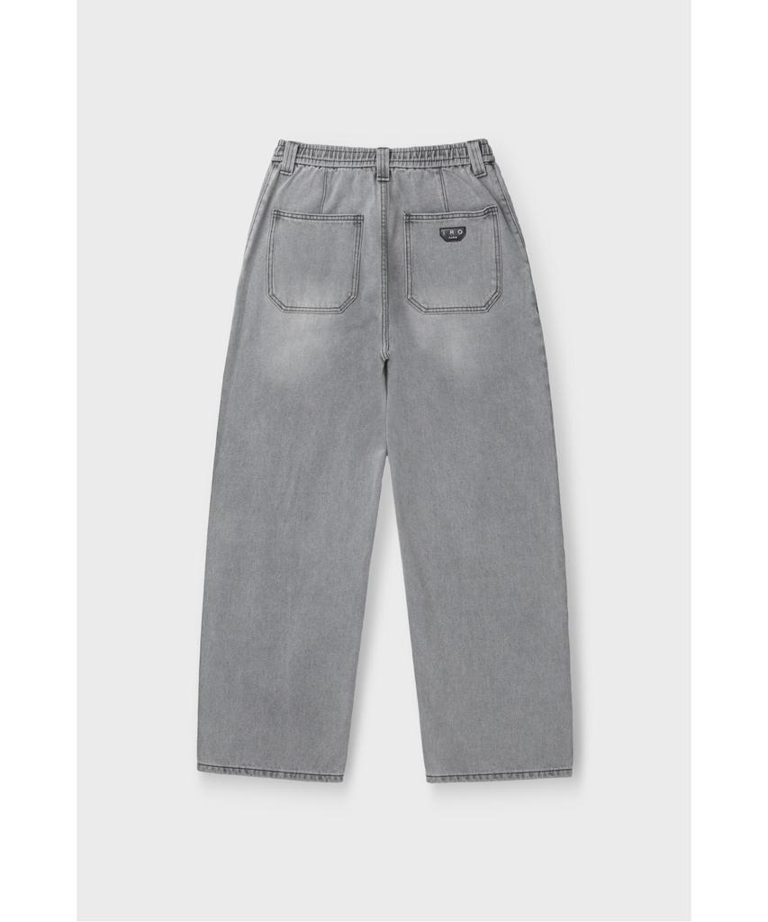 IRO Elastic Waist Loose Fit Denim Pants Iqpds26703Gyx