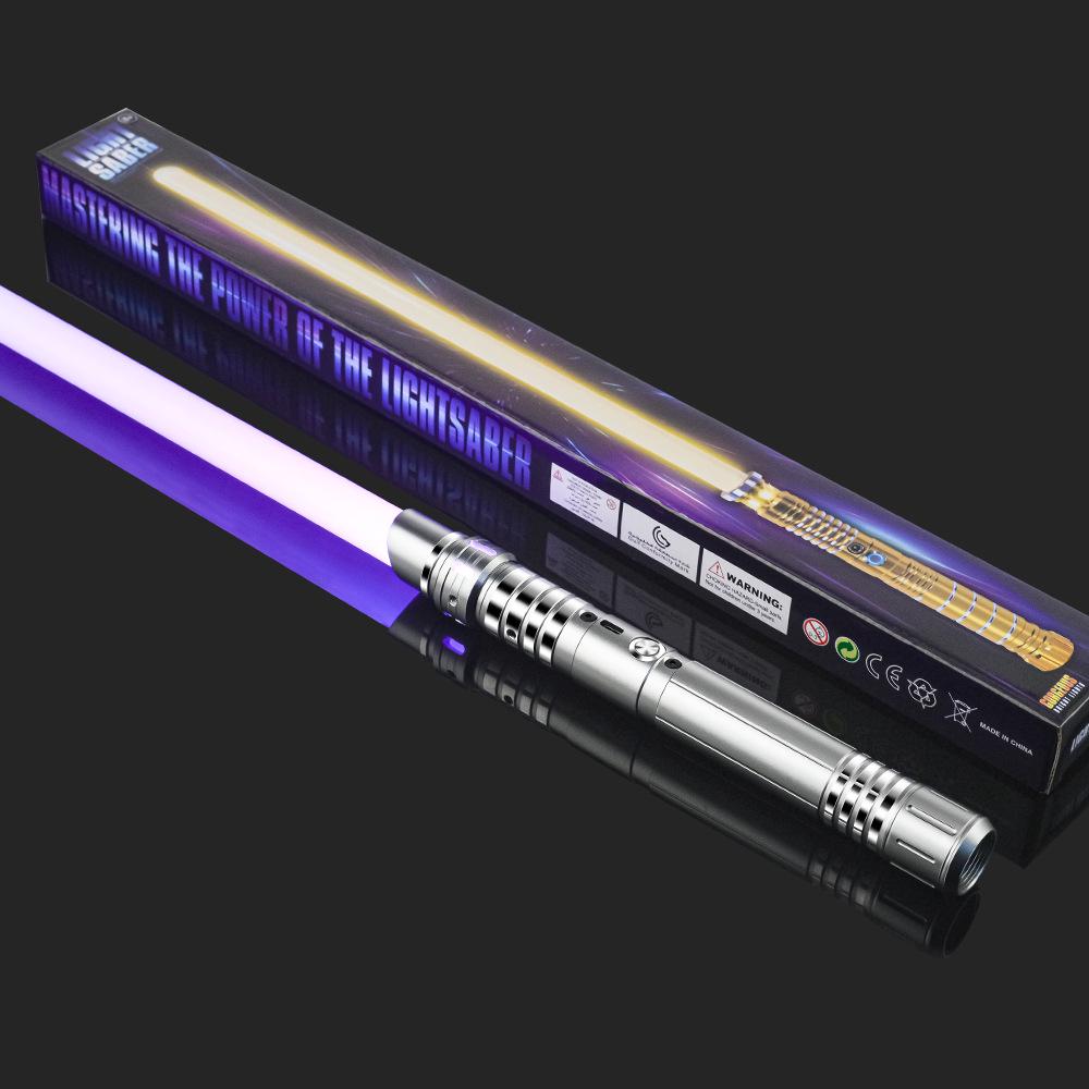 Премиальная металлическая подарочная коробка со световым мечом Звездных Войн - Перезаряжаемая, светящаяся игрушка для детей