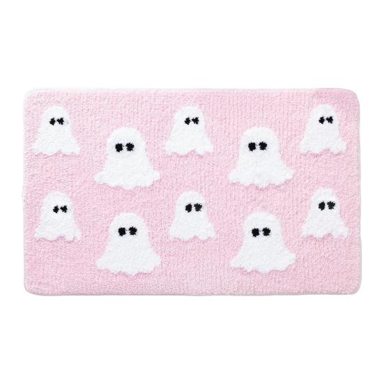 Floor Mat Absorbent Ghost Bathroom Rug Non-Slip Pumpkin Shower Mat