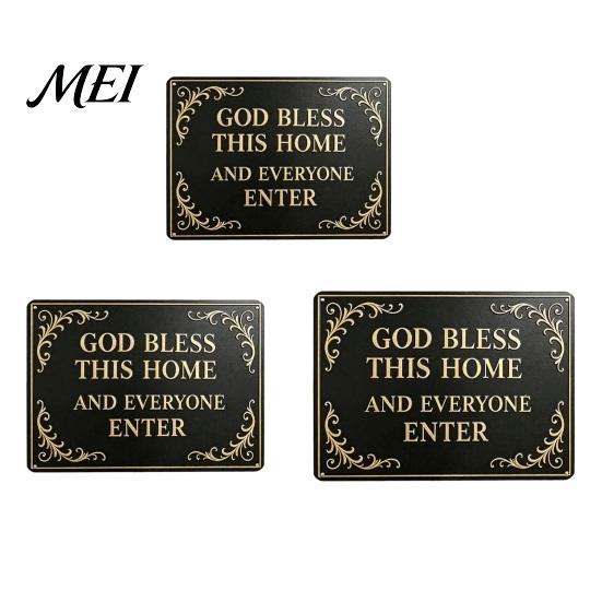 Indoor Wall Decor God Bless This Home Vintage Metal Sign, Iron Hanging Plaque Decor, Sturdy Plaques Christian Blessing Art for Garden Yard Porch