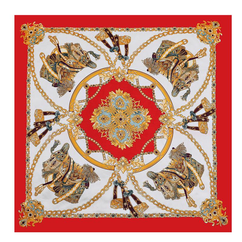 90 * 90cm New Silk Scarf Women'S Spring And Summer Decorative Scarf Sunscreen Travel Shawl Autumn And Winter Scarf Thin Edition