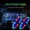 Solar LED Red/Blue Warning Strobe Light for Cars & Bikes - Anti-Collision, No Wiring Needed