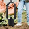 Садовый инструмент для высадки рассады с длинной ручкой, стальная конструкция, эргономичный посадочный инструмент для луковиц, педали, выталкиватель ногой, инструмент для вырезания дернины, для использования в саду