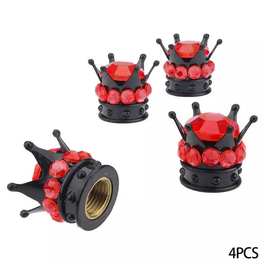 4 шт. колпачки для вентилей шин автомобиля с блестящими кристаллами и стразами, хромированные колпачки для шин автомобиля, аксессуары