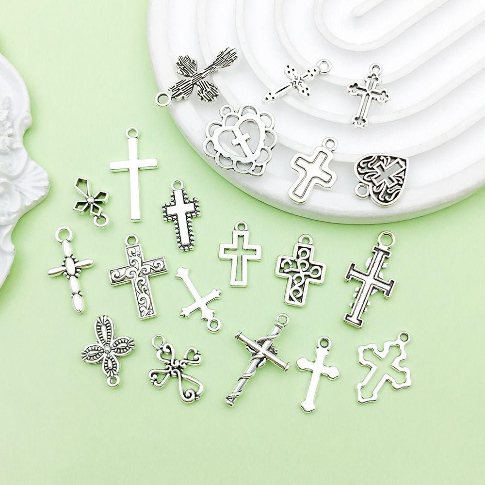 20Pcs DIY Bracelets Jewelry Making Materials Handcrafts Cross Charms Pendants  Jewelry Design