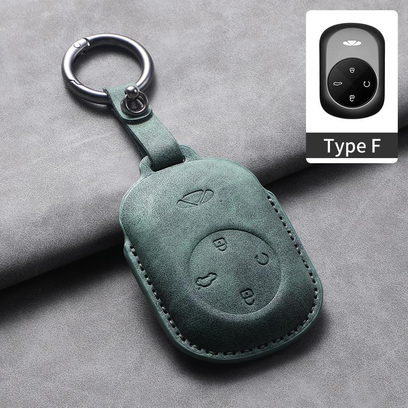 Для Chery Fulwin T9 2025 Кожаный чехол-сумка для ключей автомобиля Кошелек Держатель Чехол для ключей Брелоки Автоаксессуары Веревка для ключей Брелок