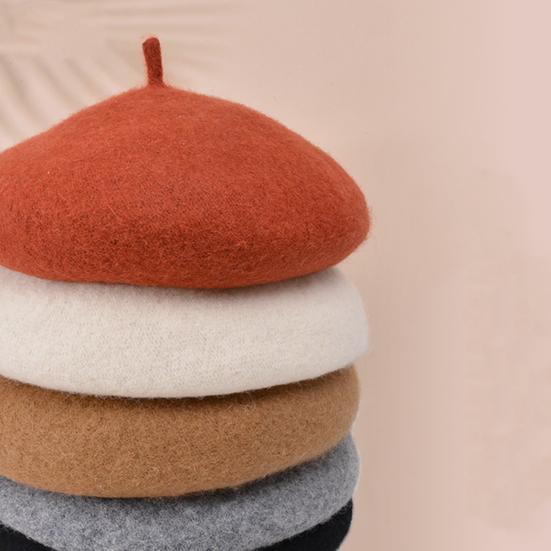 Женская беретная шапка, однотонная, регулируемый размер, искусственная шерстяная шапка, берет в стиле ретро, модный аксессуар