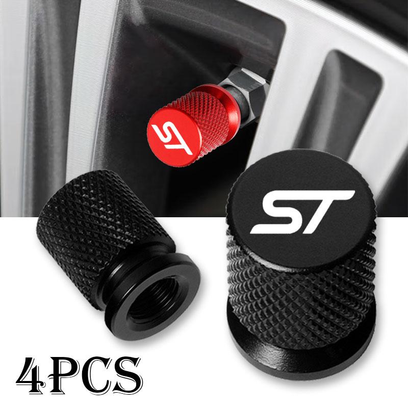 YJBU1 For Ford ST FOCUS 2 3 Mondeo Fiesta Kuga MK2 MK3 MK4 Car Wheel Tire Valve Caps Tyre Stem Covers Airdust Waterproof