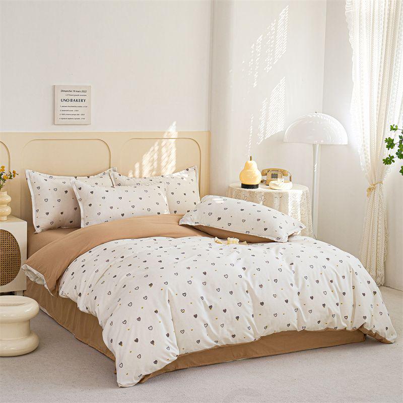 Двухслойный комплект постельного белья из чистого хлопкового муслина G5Z: Пододеяльник, Простыня и Наволочка - Можно стирать в машине и Настраиваемые