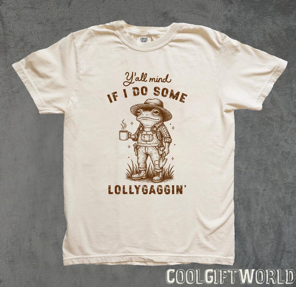 Y'all Mind If I Do Some Lollygagging Shirt, Retro Frog Shirt, Frog Lover Gift