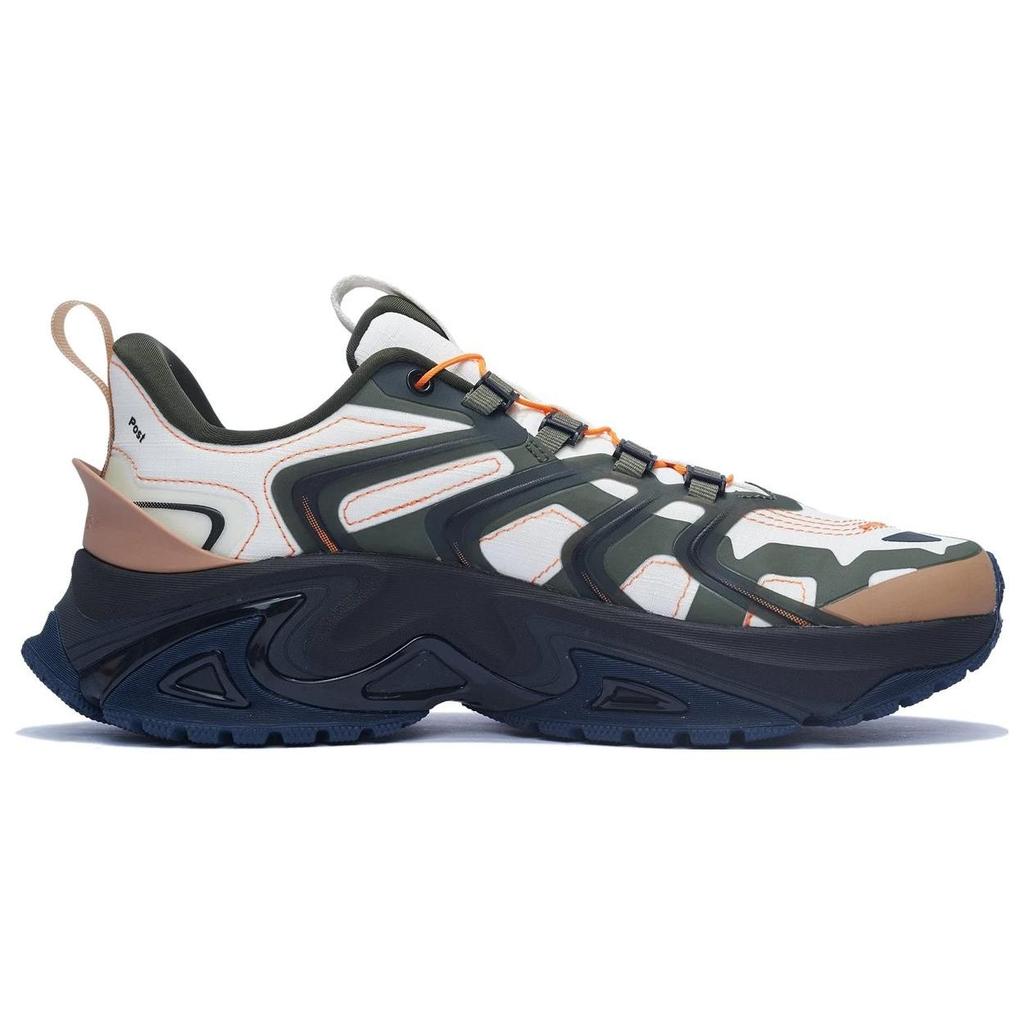 Soulland X Li Ning прочные дышащие низкие спортивные повседневные туфли мужские кроссовки белые коричневые AZGS103-5