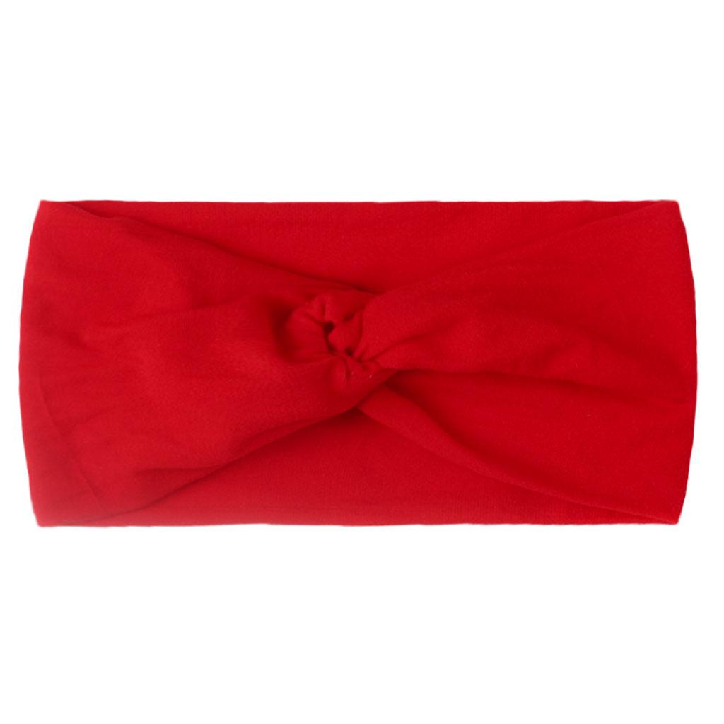 Children's Solid Color Knotted Nylon Headbands: 28 Colors Available