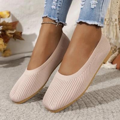 Модные женские балетки 2025 Новые однотонные лоферы Женские слипоны Неглубокие удобные балетки для женщин Обувь