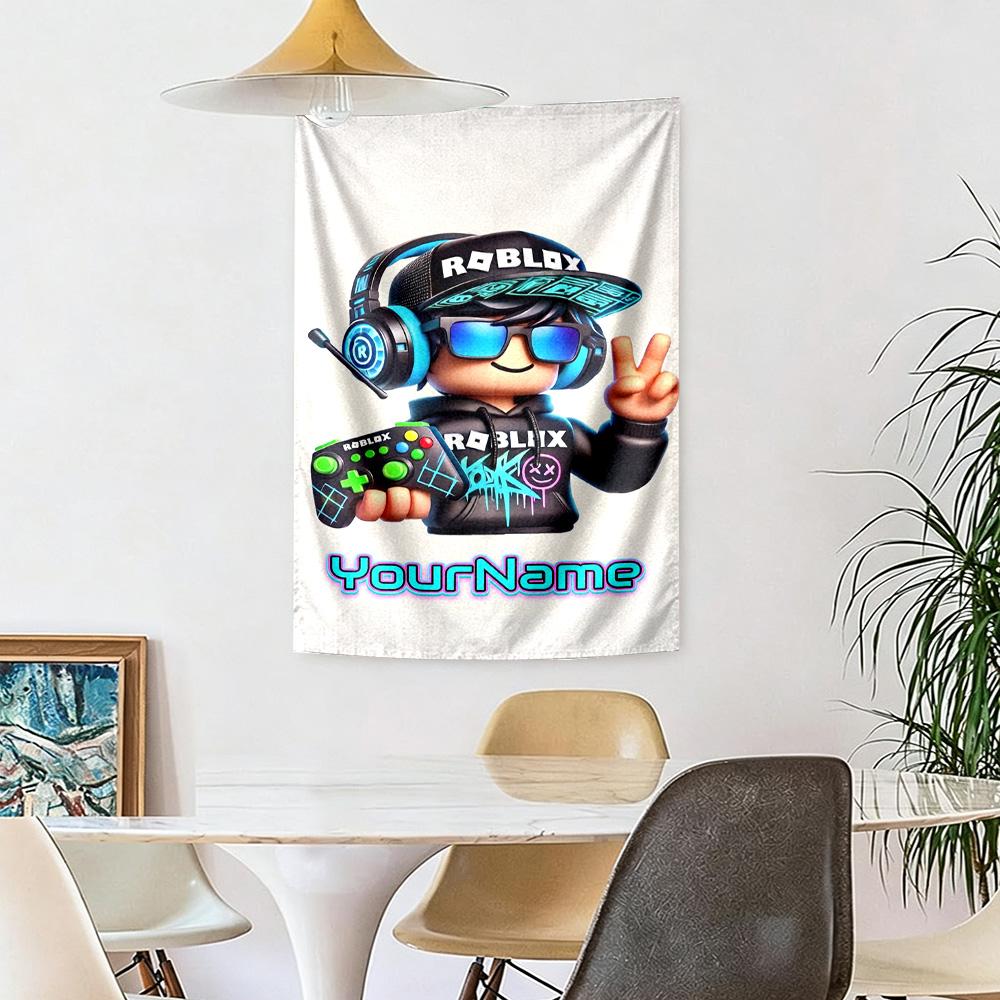 Roblox Custom Your Name Wall Decor Tapestry Art For Pet Memorial Birthdaywedding Party Backdrop Family Gift