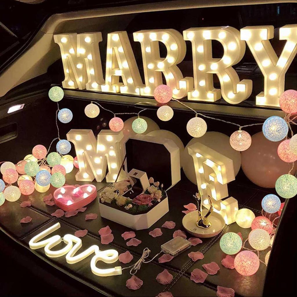 Christmas Decorations, 3M Cord Ball Lights with 20 LED Bulbs, Macaron-Colored Yarn Balls, Party Decorations, String Lights, Garden, Warm Atmosphere,