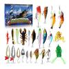 2024 Christmas Advent Calendar Fish Tackle Set 24 Days Countdown Fishing Lure Daily Fishing Gear with Baits Hooks Accessories