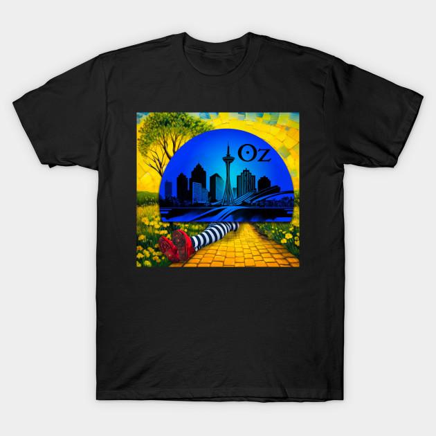 Asian Size Men Print T-shirt Wizard Of Oz Sphere Las Vegas No-Cut Heat Transfer Print Cotton Tshirt