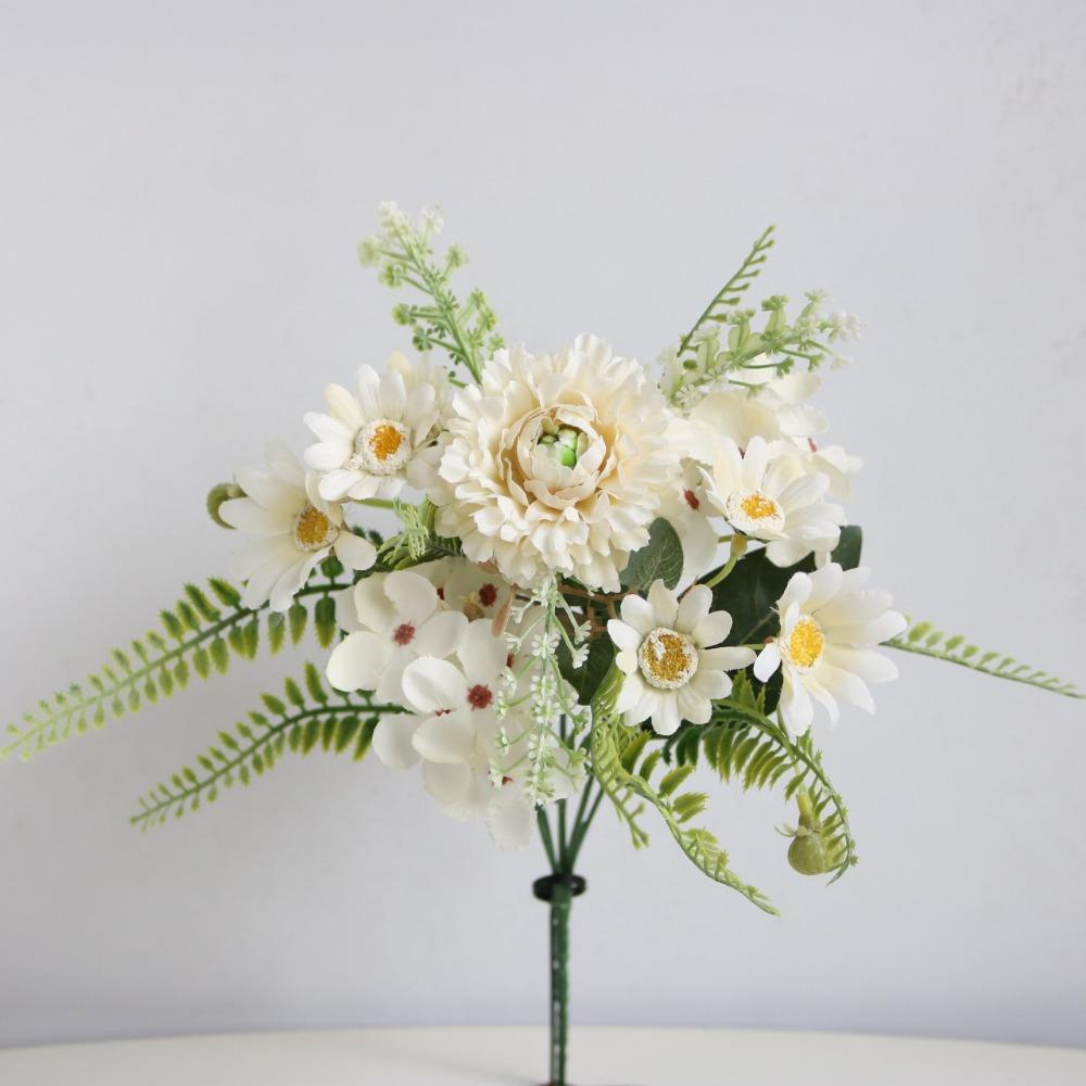 2 шт. шелковый букет гортензий искусственные цветы шелковые ромашки искусственные гвоздики декор пластиковые реалистичные цветочные композиции для домашнего декора вечеринки свадьбы