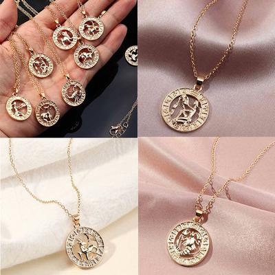 12 подвесок с буквами зодиака и созвездиями, ожерелье для женщин и мужчин, Дева, Весы, Скорпион, Стрелец, Козерог, Водолей, подарок на день рождения