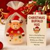 Christmas Pocket Hug Gift Mini Buffalo Pocket Hug Token with Heartwarming Cards Emotional Support Gifts for Friends Family