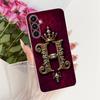 Прозрачный чехол для Samsung A34 5G A346E A346B Для Samsung Galaxy A34 5G Чехол Роскошная Корона Буквы А-Я 2D Плоский Узор Мягкий Корпус