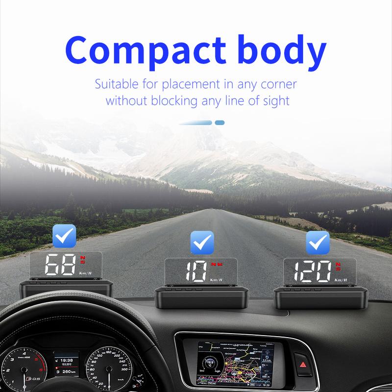 Автомобильный GPS-проектор на лобовое стекло Автоэлектроника HUD Проекционный дисплей Цифровой спидометр Автомобильные аксессуары для всех автомобилей