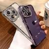 Luxury Diamond Glitter Clear Phone Case For iPhone 15 14 13 12 11 Pro Max Plus Transparent Bumper Shockproof Cases Cover