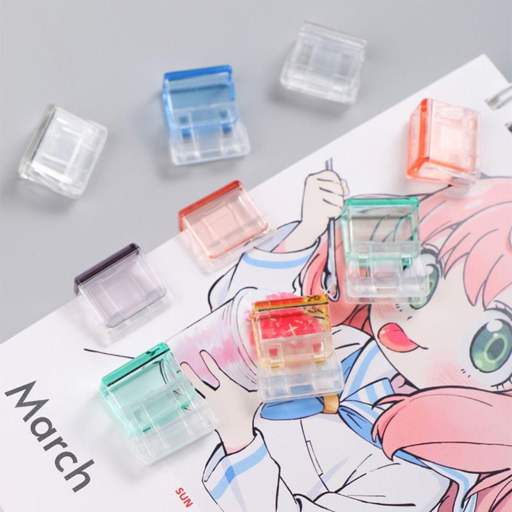 Цветной держатель для файлов Зажимы Прозрачный зажим Скрепка для писем Угловой зажим Папка для тестовых документов