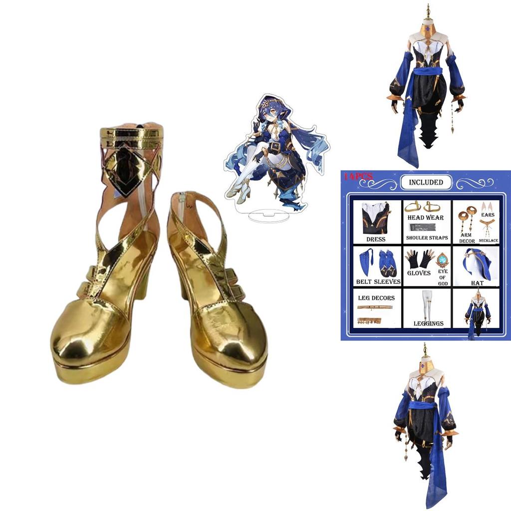 Великолепный костюм для косплея Лейлы из Genshin Impact, парик, обувь для взрослых, Хэллоуин, карнавальная вечеринка