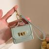 Mini Small Bag Keychain Pu Leather Portable Rope Change Bag Accessories Pendant Mobile Phone Bag Jewelry Pendant Gift